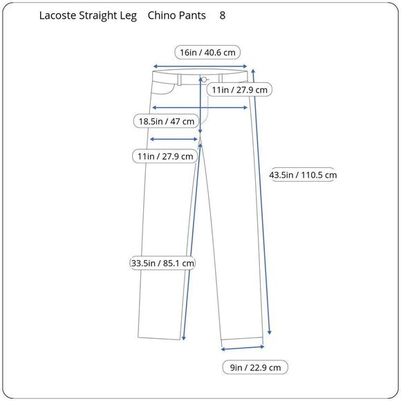 Lacoste Womens Size 8 Green Cotton Straight Leg Chino NEW Pants - Picture 3 of 9